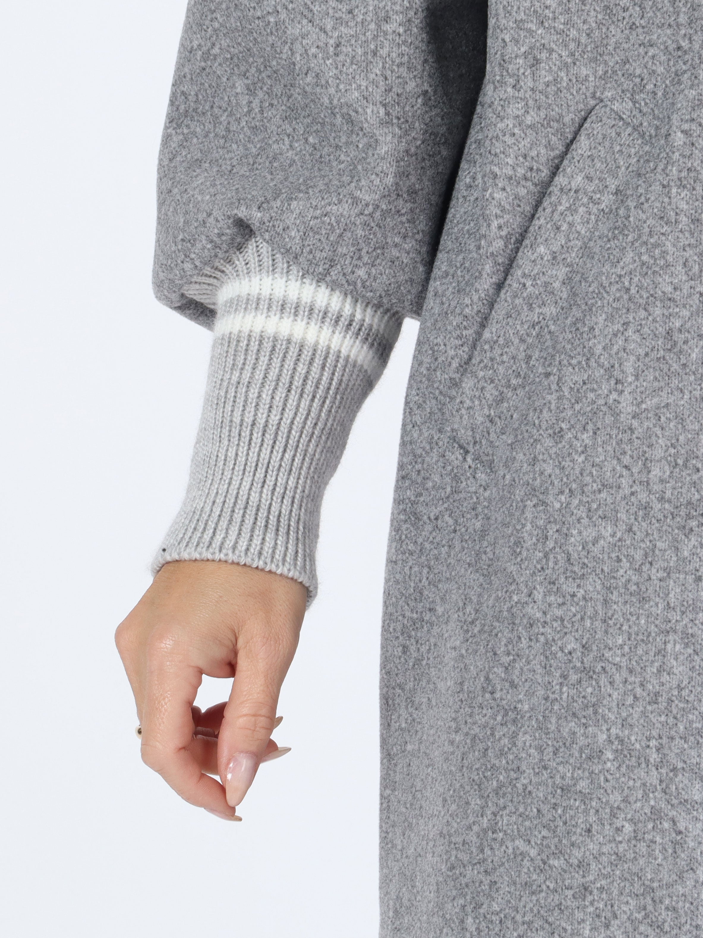 Nitas - Plus size overgangsjakke med strikket ærmestykke
